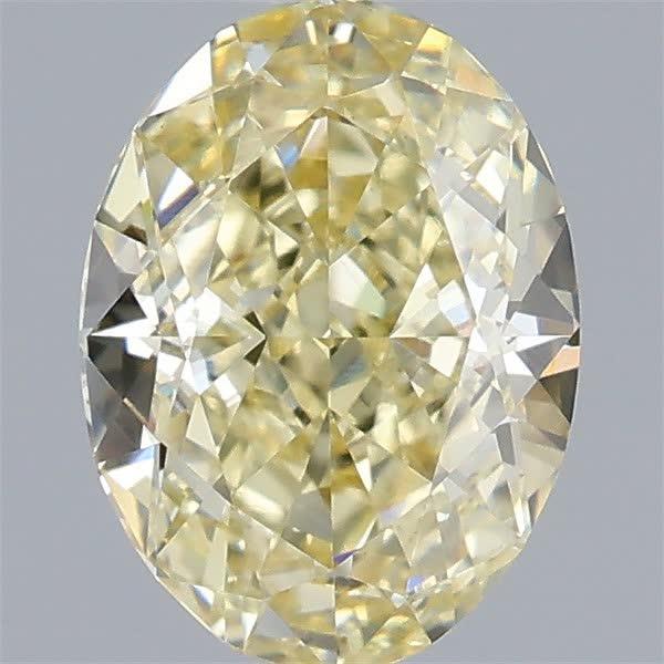 1.02 Ct. Fancy Light Yellow Oval Lab Grown Diamond
