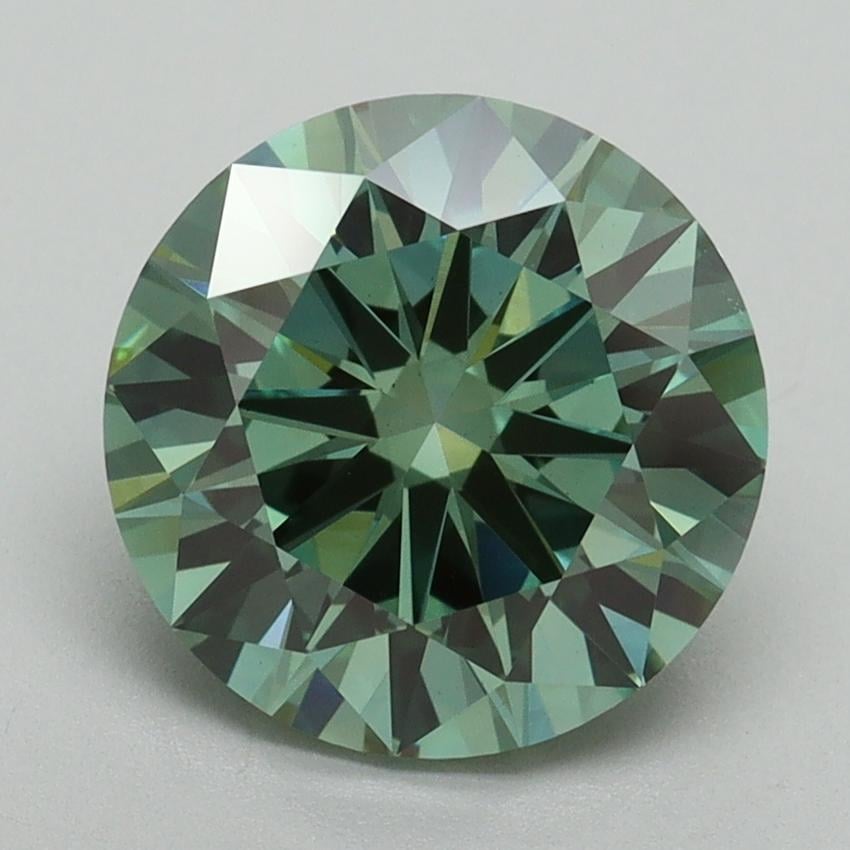 2.75 Ct. Fancy Vivid Pacific Green Round Lab Grown Diamond