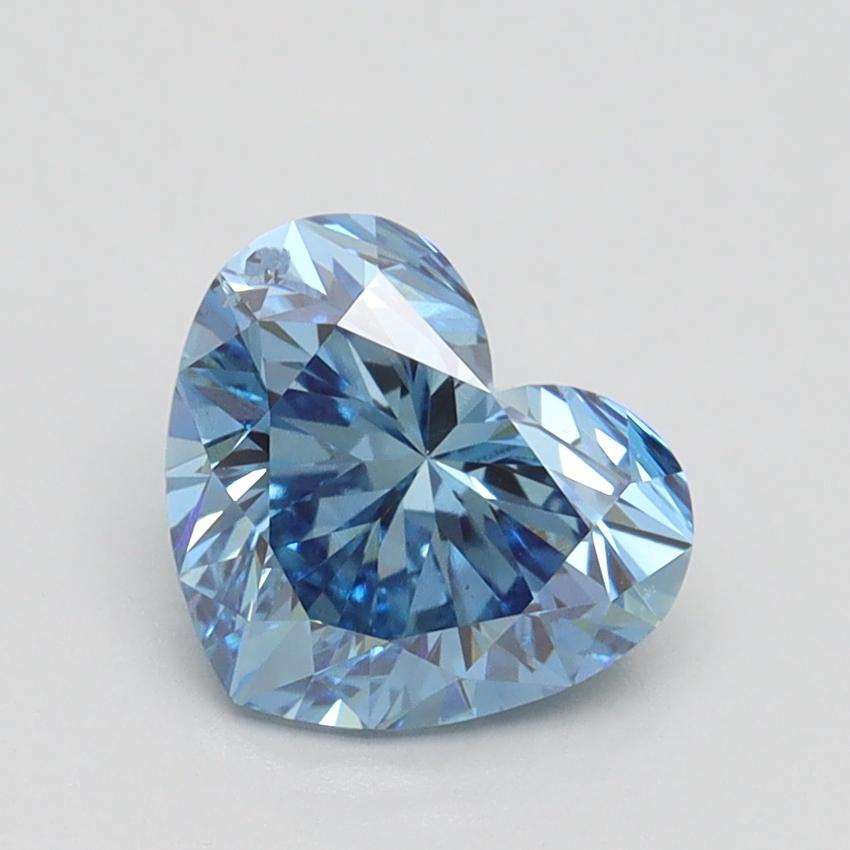 1.51 Ct. Fancy Vivid Blue Heart Lab Grown Diamond