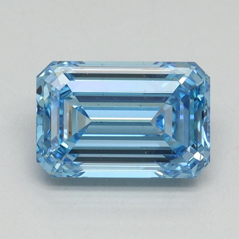 1.65 Ct. Fancy Vivid Blue Emerald Lab Grown Diamond