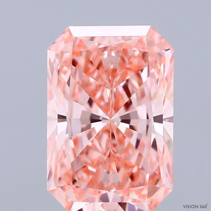 2.70 Ct. Fancy Vivid Pink Radiant Lab Grown Diamond