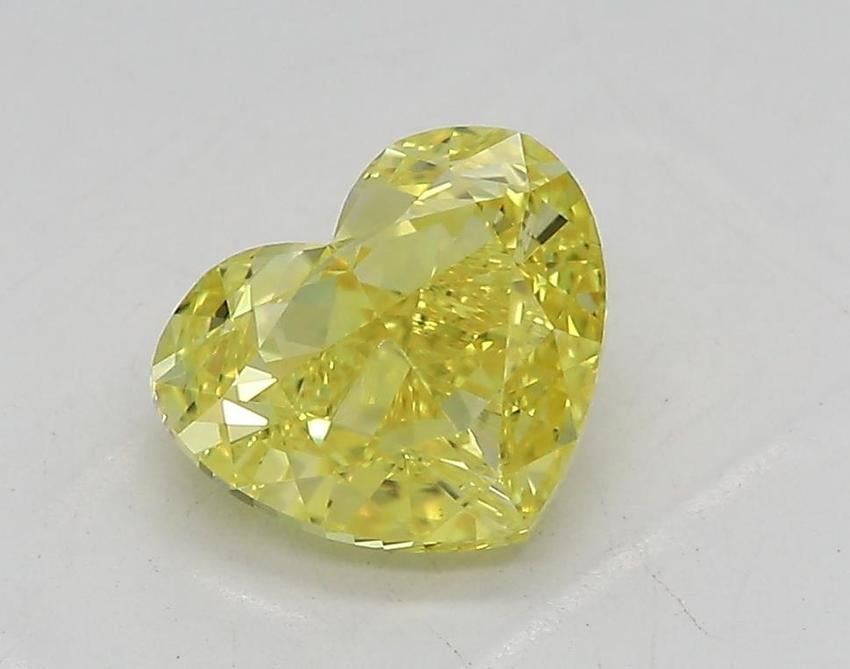 1.62 Ct. Fancy Intense Yellow Heart Lab Grown Diamond