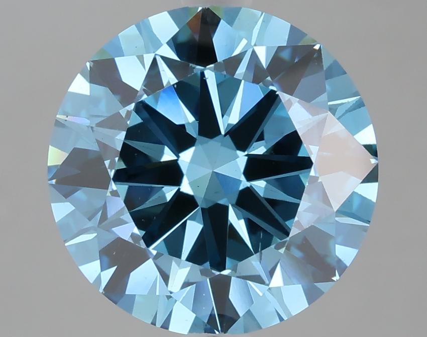 4.02 Ct. Fancy Vivid Blue Round Lab Grown Diamond