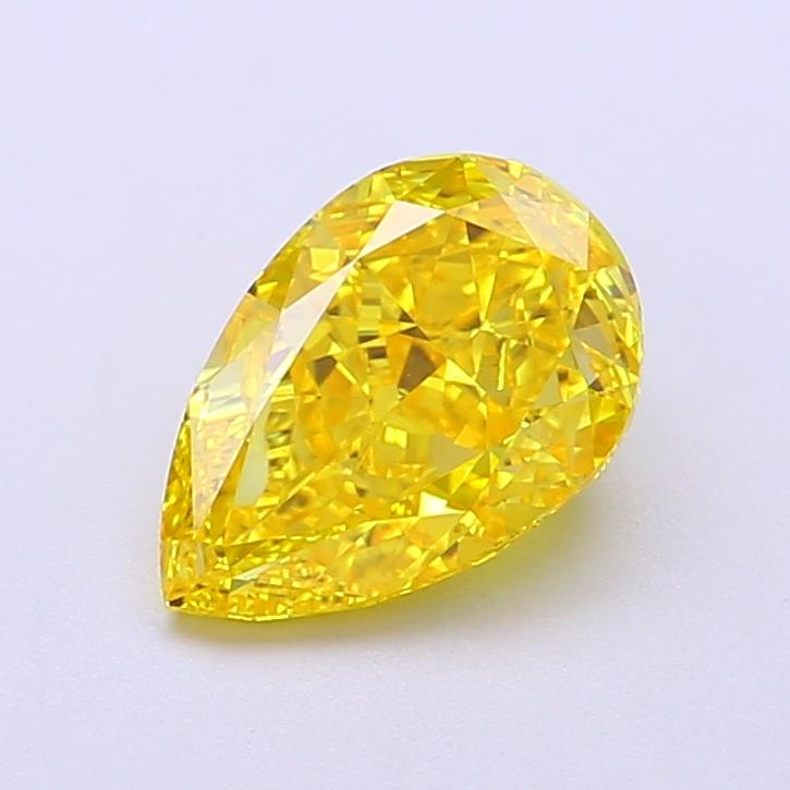 1.66 Ct. Fancy Vivid  Yellow Pear Lab Grown Diamond