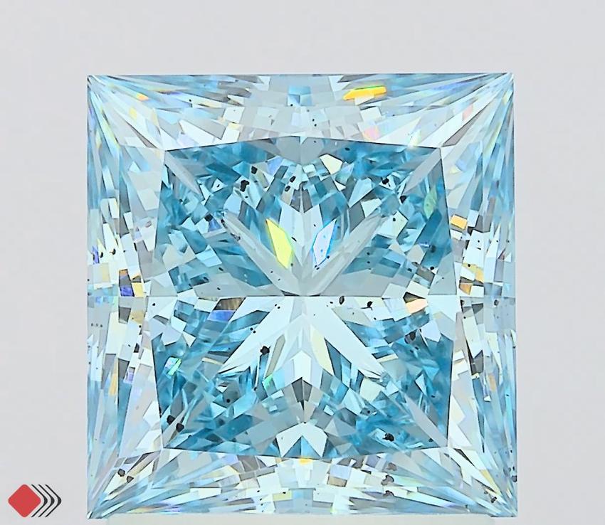 2.01 Ct. Fancy Vivid Blue Princess Lab Grown Diamond