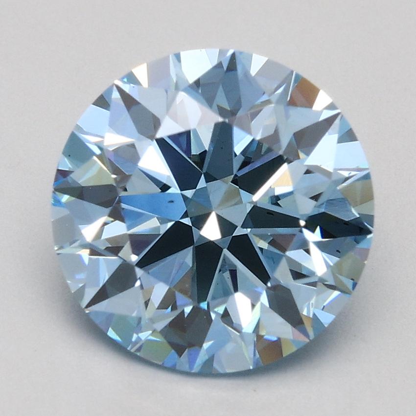 2.05 Ct. Fancy Blue Round Lab Grown Diamond