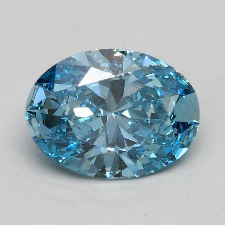 0.70 Ct. Fancy Vivid Blue Oval Lab Grown Diamond