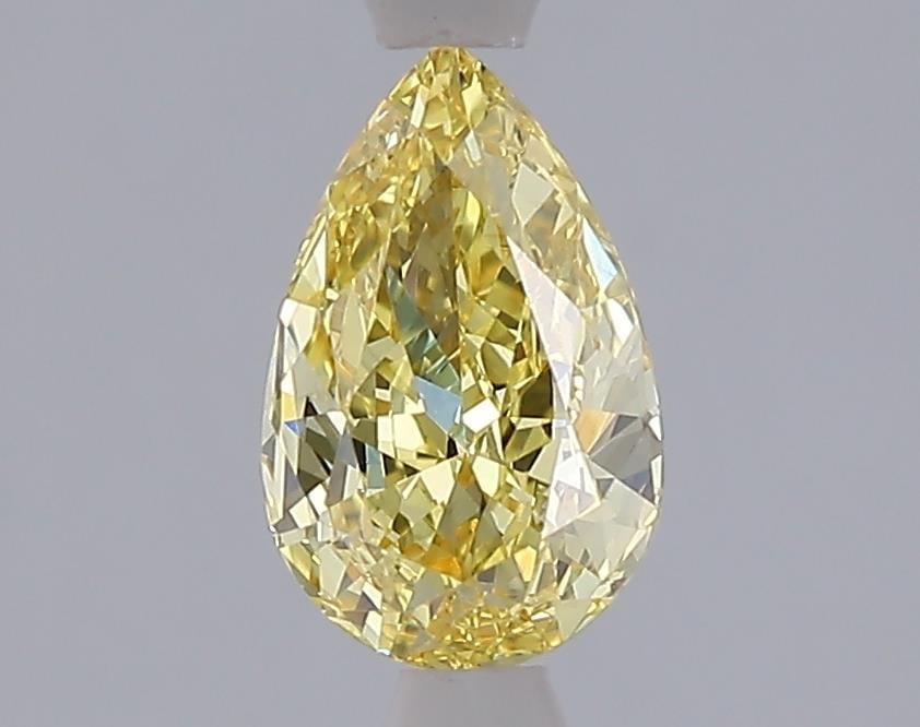 1.07 Ct. Fancy Vivid Yellow Yellow Pear Lab Grown Diamond