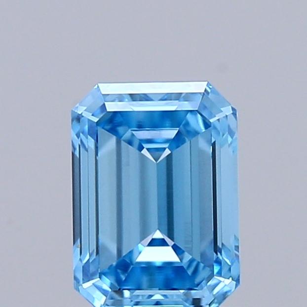 0.73 Ct. Fancy Vivid Blue Emerald Lab Grown Diamond