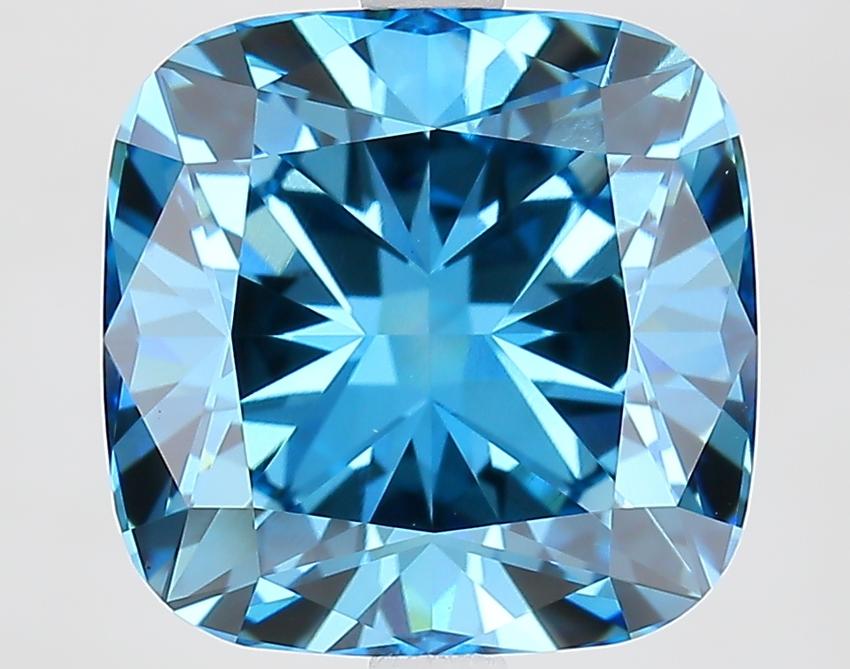 5.15 Ct. Fancy Vivid Blue Cushion Lab Grown Diamond