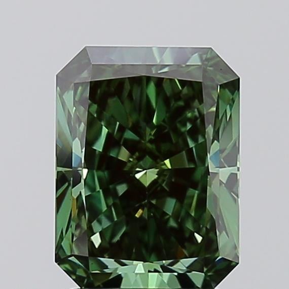 2.00 Ct. Fancy Vivid Green Radiant Lab Grown Diamond
