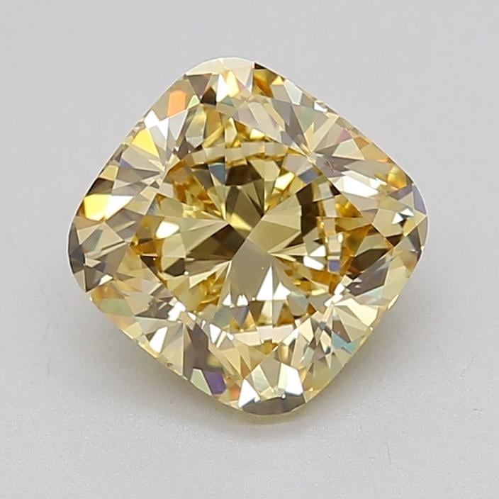 2.69 Ct. Fancy Intense  Yellow Cushion Lab Grown Diamond