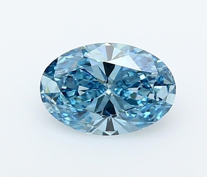 1.02 Ct. Fancy Vivid  Blue Oval Lab Grown Diamond