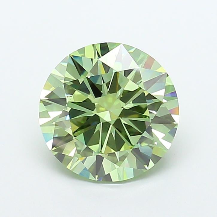 5.00 Ct. Fancy Vivid Green Round Lab Grown Diamond