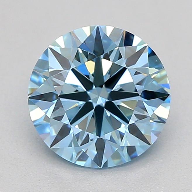 0.73 Ct. Fancy Vivid  Blue Round Lab Grown Diamond