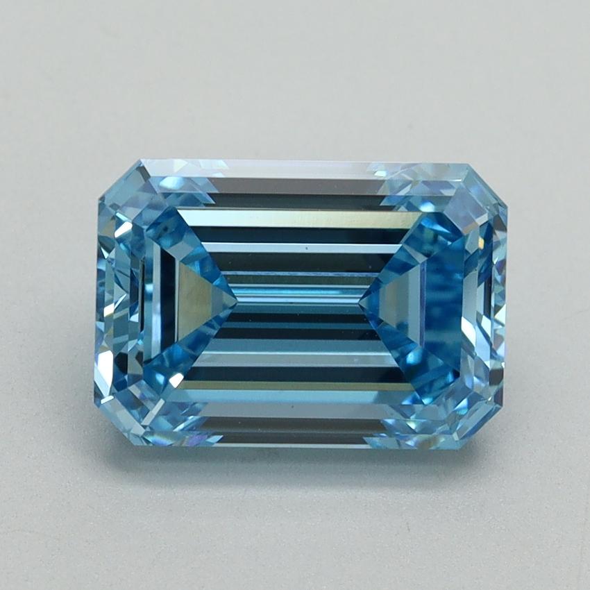 3.12 Ct. Fancy Vivid Blue Emerald Lab Grown Diamond