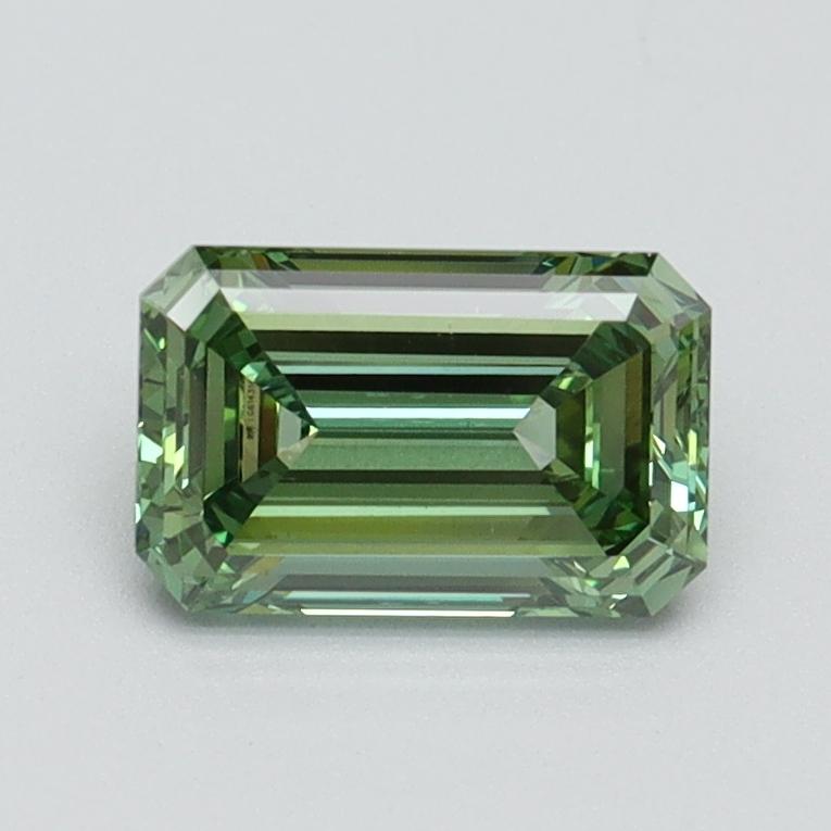 0.93 Ct. Fancy Vivid Pacific Green Emerald Lab Grown Diamond