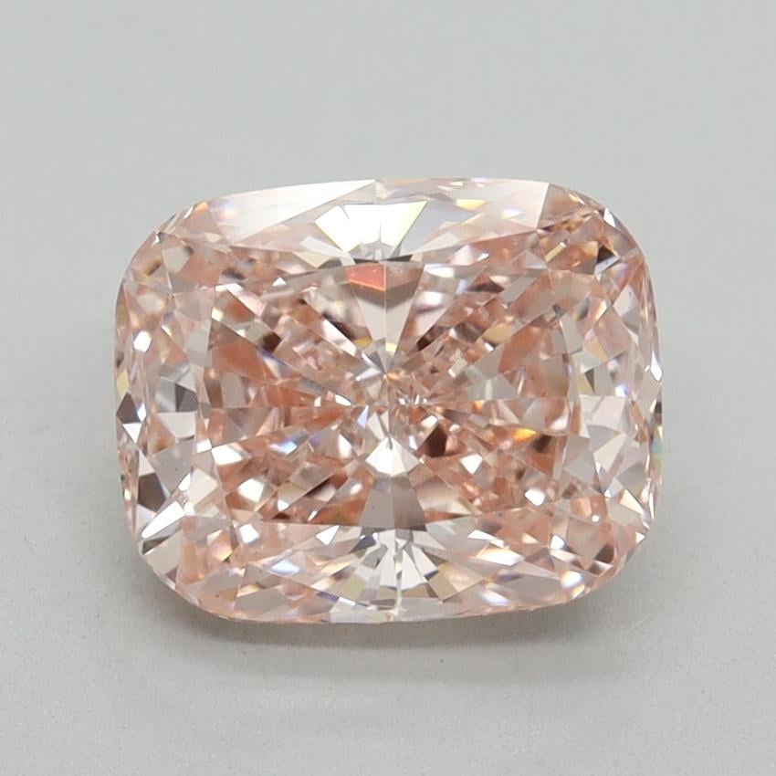 2.15 Ct. Fancy Intense Pink Cushion Lab Grown Diamond