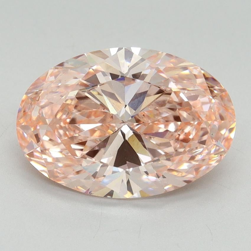 4.03 Ct. Fancy Vivid Pink Oval Lab Grown Diamond