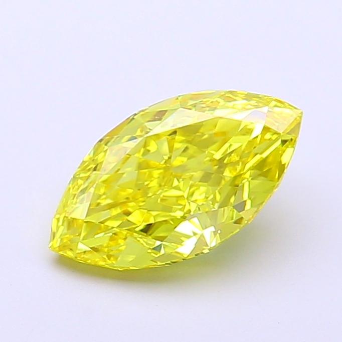 1.41 Ct. Fancy Vivid  Yellow Marquise Lab Grown Diamond