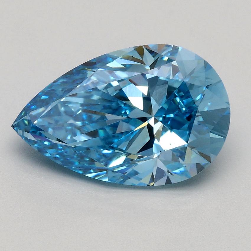 2.00 Ct. Fancy Vivid Blue Pear Lab Grown Diamond