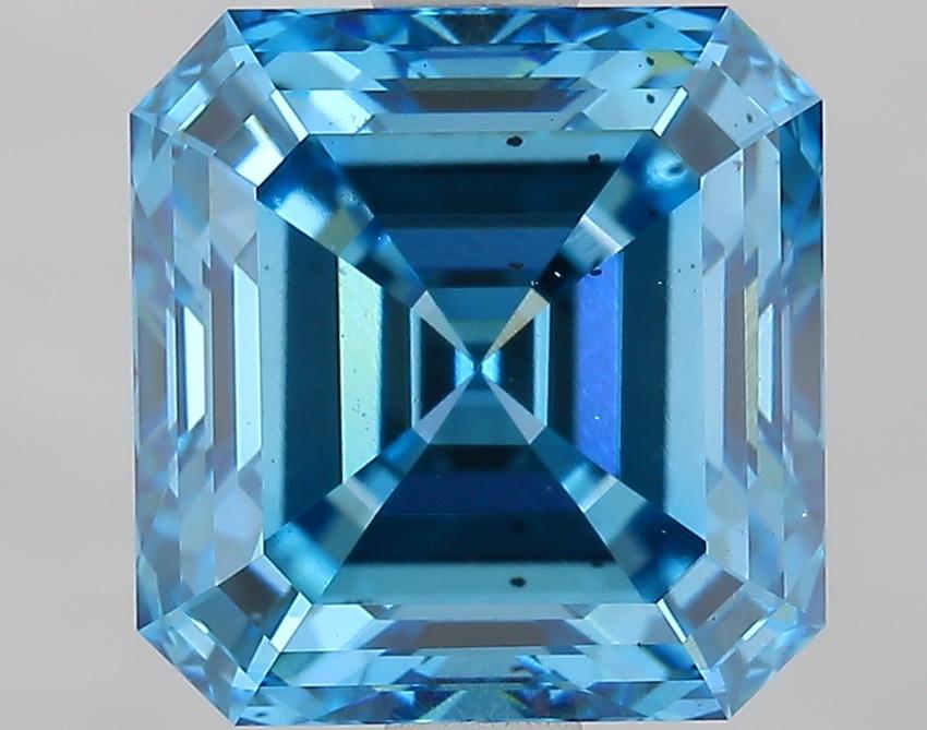 2.64 Ct. Fancy Vivid Blue Asscher Lab Grown Diamond