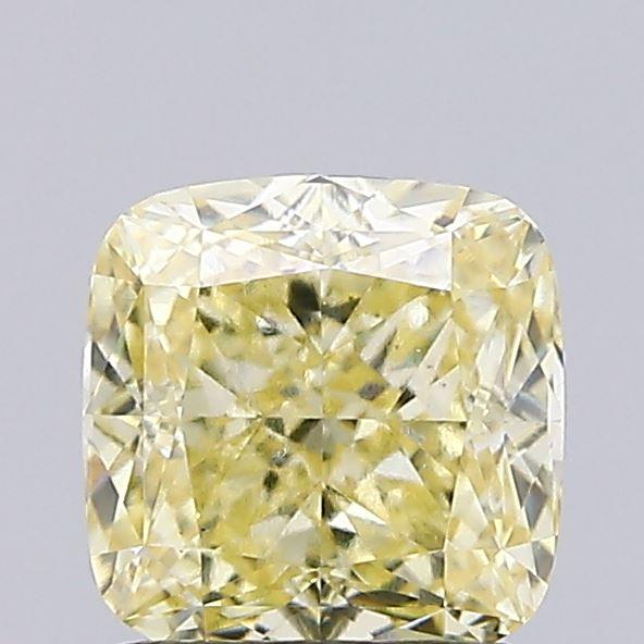 1.05 Ct. Fancy Light Yellow Cushion Lab Grown Diamond