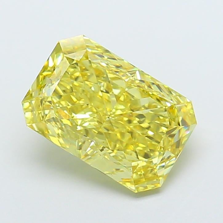 5.18 Ct. Fancy Vivid  Yellow Radiant Lab Grown Diamond