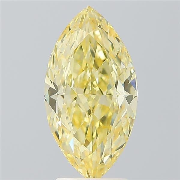 3.08 Ct. Fancy Intense  Yellow Marquise Lab Grown Diamond