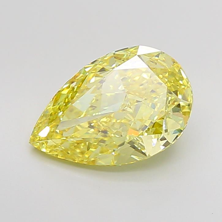 4.07 Ct. Fancy Intense Yellow Pear Lab Grown Diamond