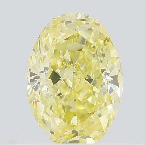 0.38 Ct. Fancy Intense Yellow Oval Lab Grown Diamond