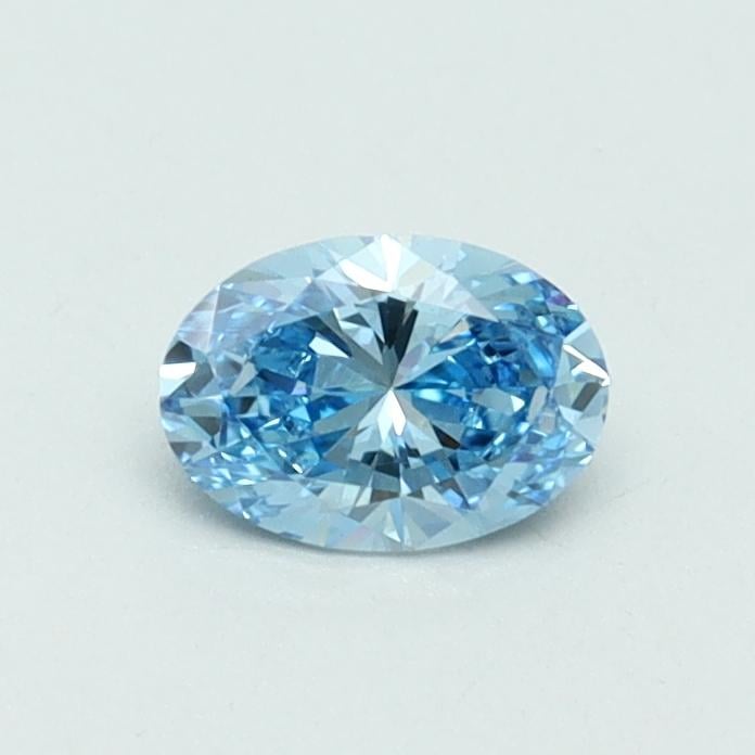0.36 Ct. Fancy Vivid Malibu Blue Oval Lab Grown Diamond