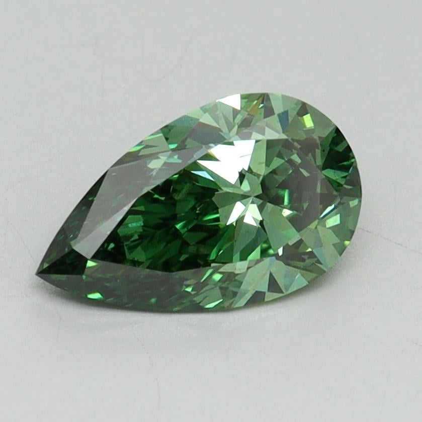 1.09 Ct. Fancy Vivid Pacific Green Pear Lab Grown Diamond