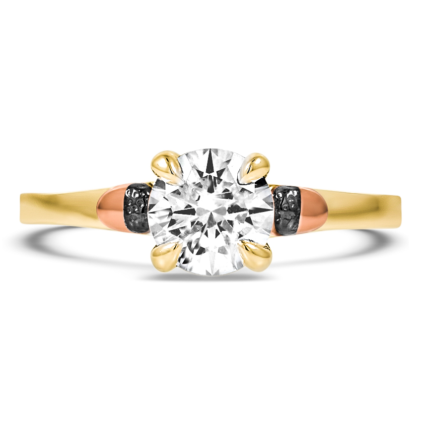 Custom Acorn-Inspired Diamond Ring