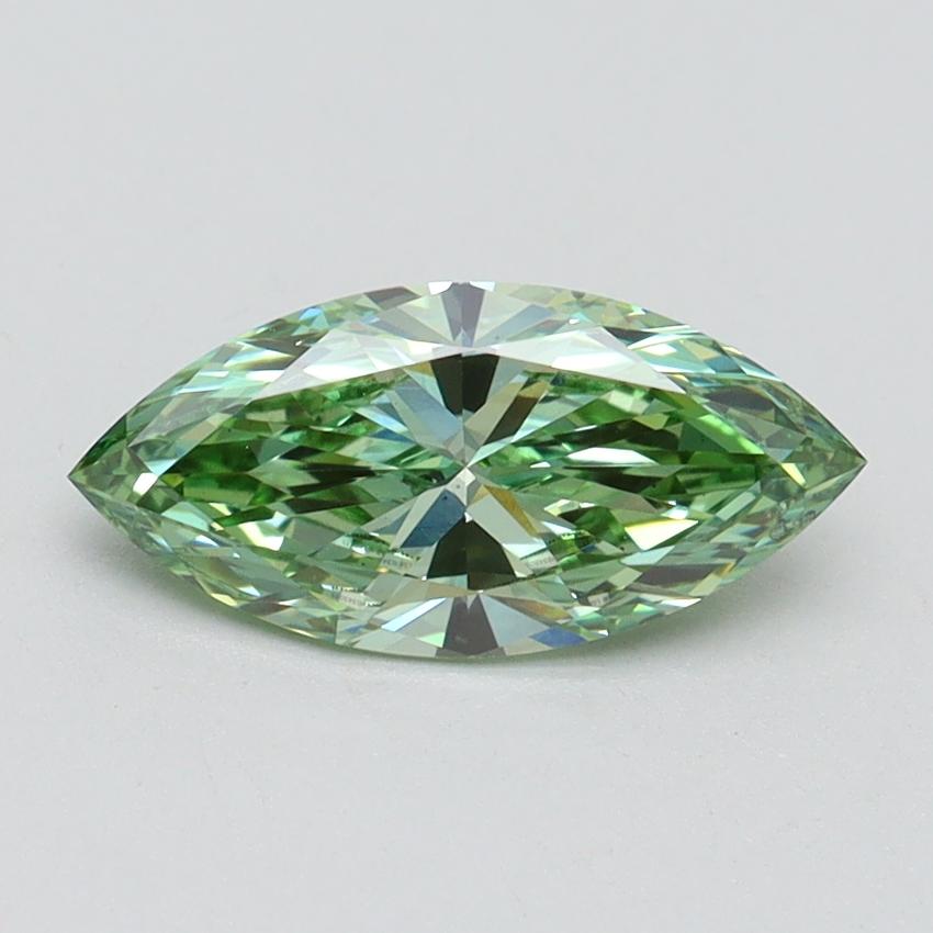1.01 Ct. Fancy Vivid Green Marquise Lab Grown Diamond