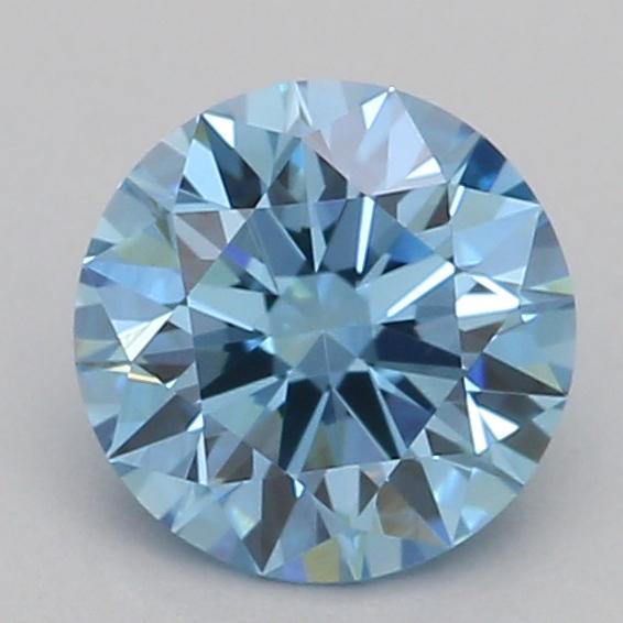 0.54 Ct. Fancy Vivid Blue Round Lab Grown Diamond