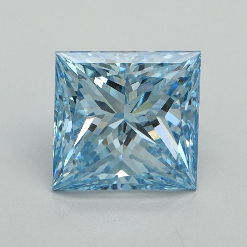 2.08 Ct. Fancy Vivid Blue Princess Lab Grown Diamond