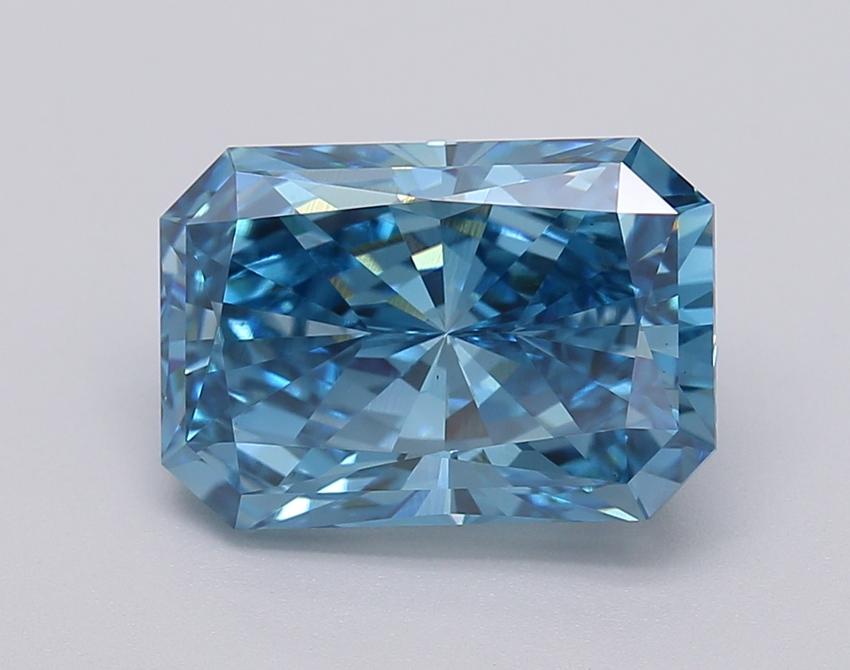 3.01 Ct. Fancy Vivid Blue Radiant Lab Grown Diamond