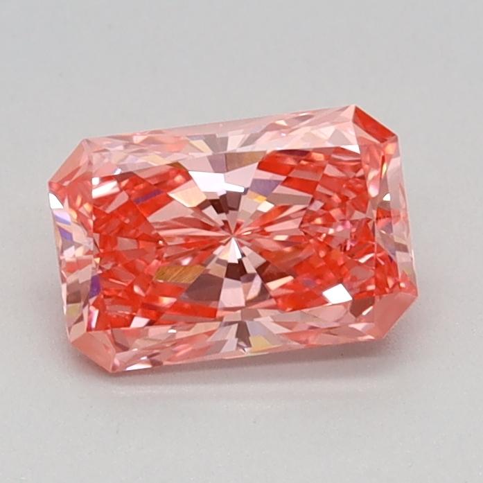 0.65 Ct. Fancy Vivid Pink Radiant Lab Grown Diamond