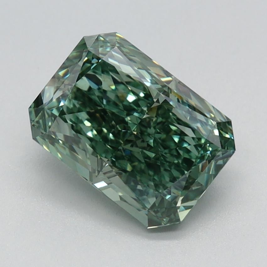 1.82 Ct. Fancy Vivid Green Radiant Lab Grown Diamond
