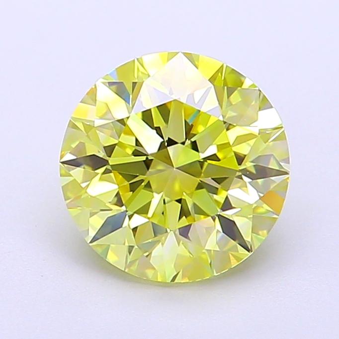 2.01 Ct. Fancy Intense Yellow Round Lab Grown Diamond