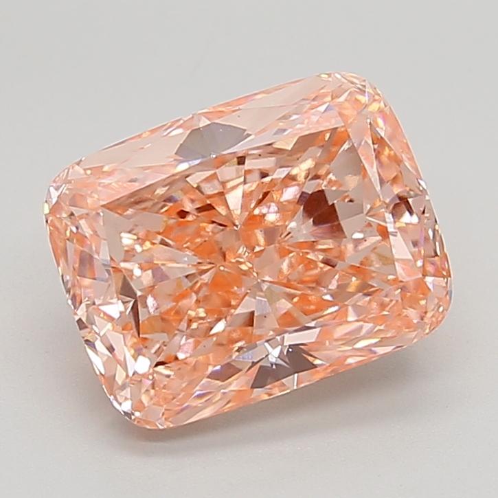 4.00 Ct. Fancy Vivid  Pink Cushion Lab Grown Diamond