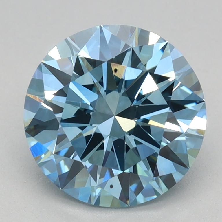 1.50 Ct. Fancy Vivid Blue Round Lab Grown Diamond