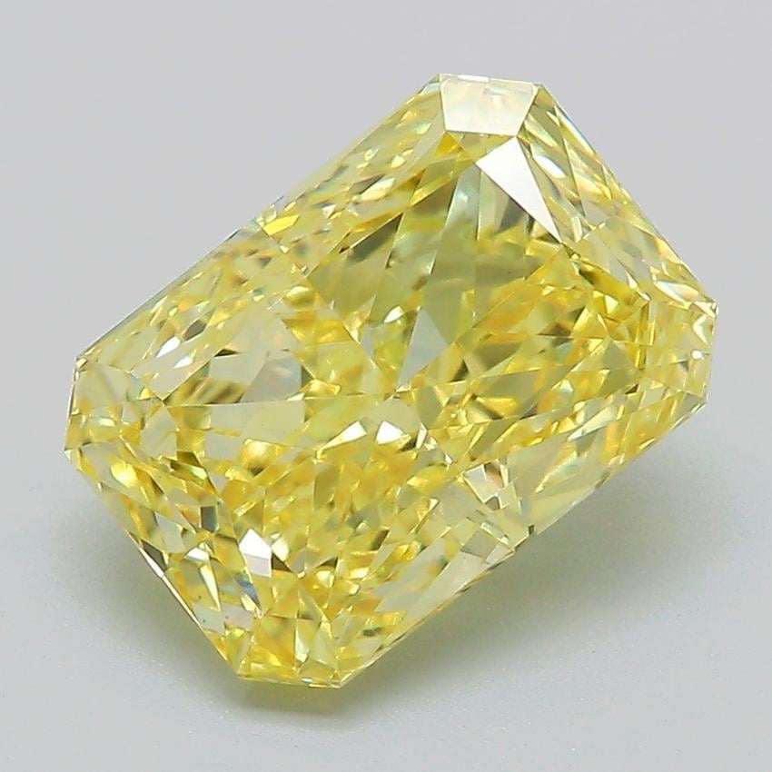 4.02 Ct. Fancy Vivid Yellow Radiant Lab Grown Diamond