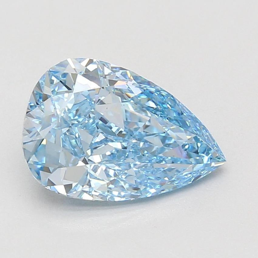 3.11 Ct. Fancy Vivid Blue Pear Lab Grown Diamond