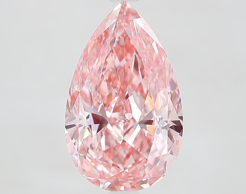 4.10 Ct. Fancy Vivid Pink Pear Lab Grown Diamond