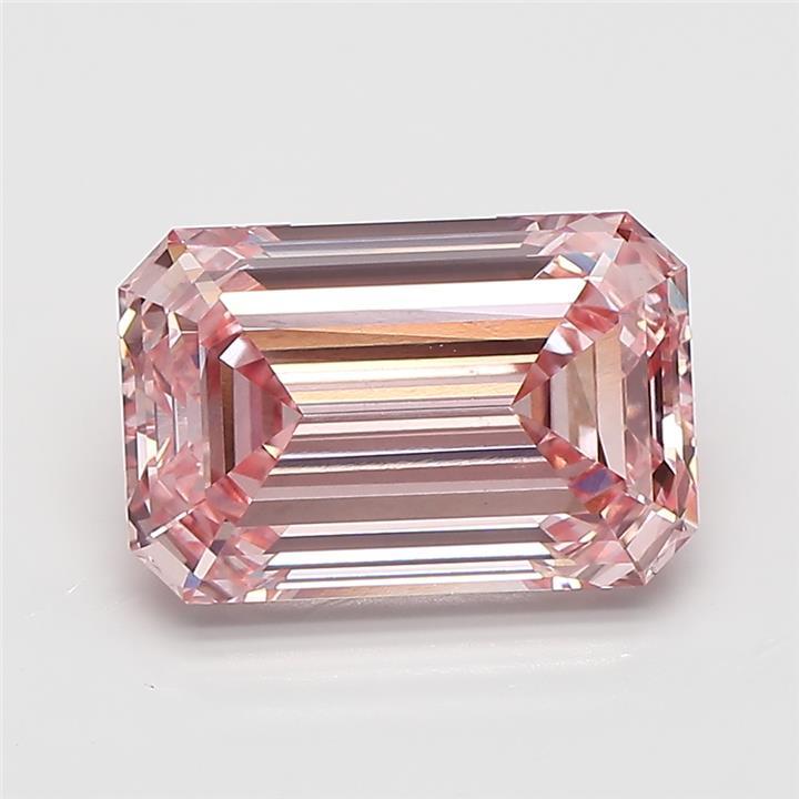 5.15 Ct. Fancy Intense  Pink Emerald Lab Grown Diamond
