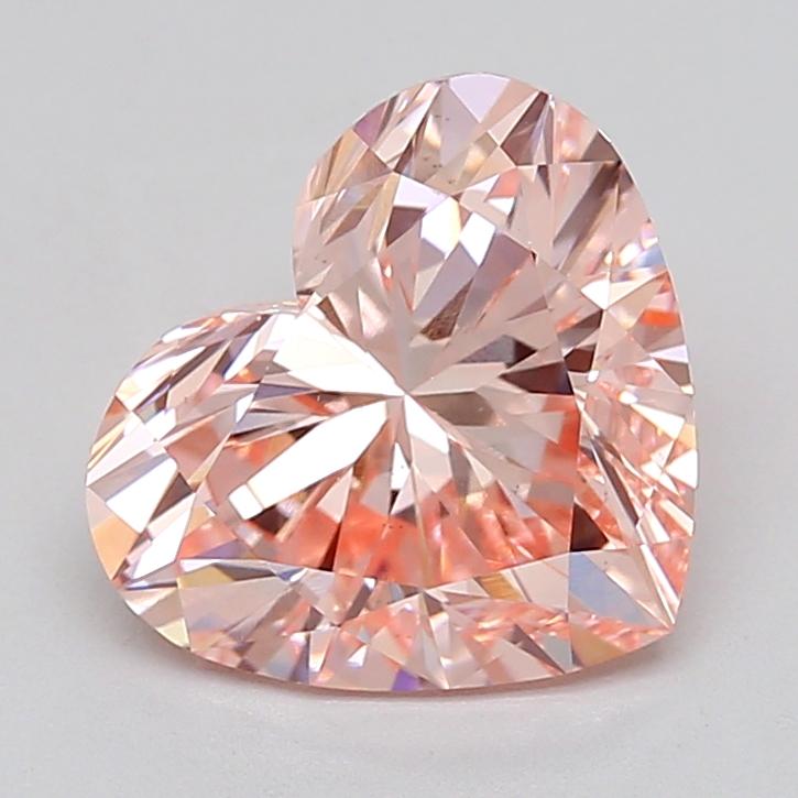 4.03 Ct. Fancy Intense  Pink Heart Lab Grown Diamond