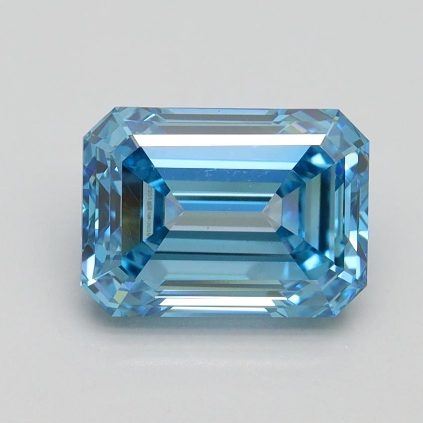 2.51 Ct. Fancy Intense Blue Emerald Lab Grown Diamond