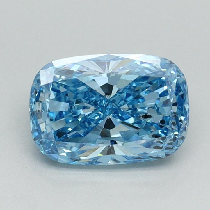 1.01 Ct. Fancy Vivid Blue Cushion Lab Grown Diamond
